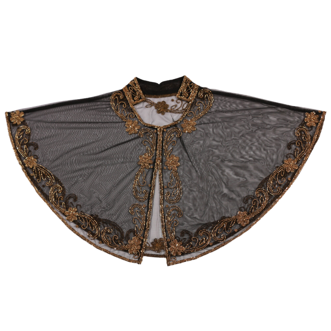 Maharani Gold & Black Poncho