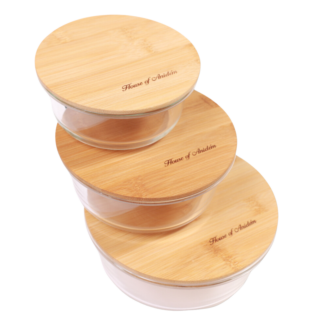 Bamboo Crystal Meal Prep Set (Round)