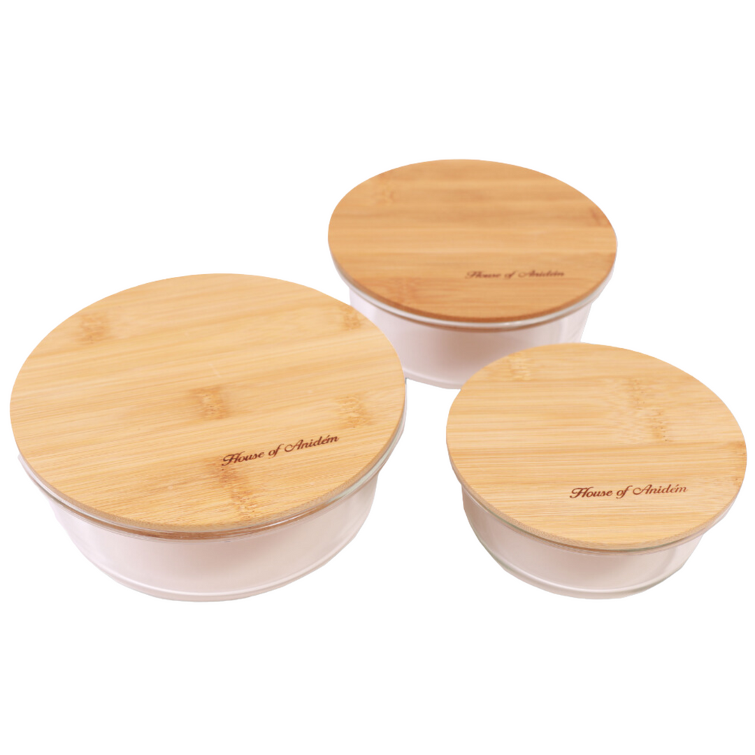 Bamboo Crystal Meal Prep Set (Round)