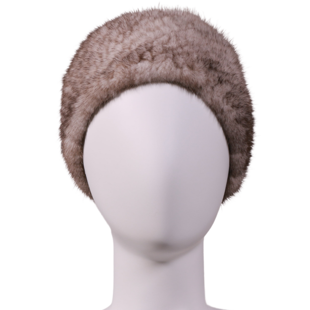 Gris Foncé Fur Head Warmer