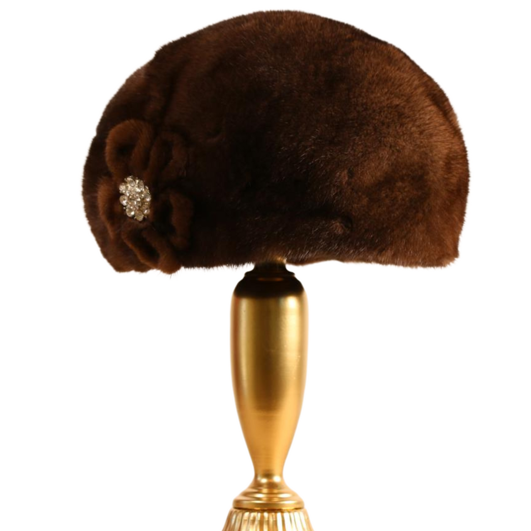 Anidém Luxe Mink Fur Beret