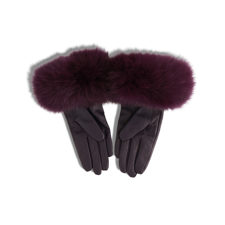 Purple Fur Gloves