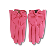 Pink Bow Short Gloves