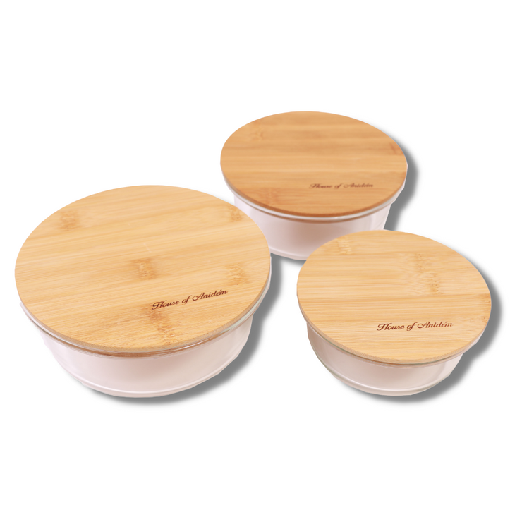 Bamboo Crystal Meal Prep Set (Round)